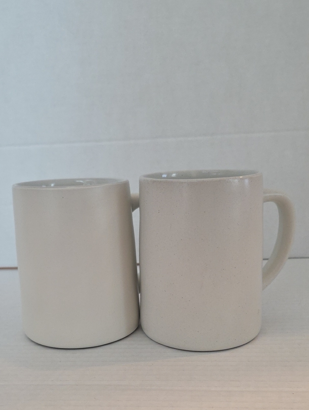 Hearth & Hand Neutral Classic Sour Cream Stoneware Coffee Tea Mugs Set of 2